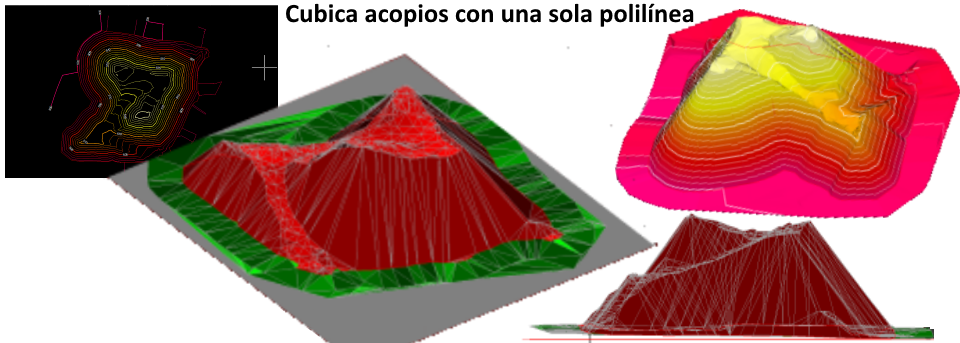 TopoCal 2024 3D CAD Mdt replanteo cubicar acopio volumen plataforma laz dron  Perfiles r�pidos sin necesidad del MDT, directamente sobre de los puntos Lidar