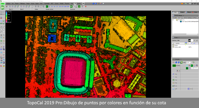 TopoCal 2024 3D CAD Mdt replanteo cubicar acopio volumen plataforma laz dron  Curvado perfectos e inst�ntaneos que no aumentan el tama�o del fichero TOP  