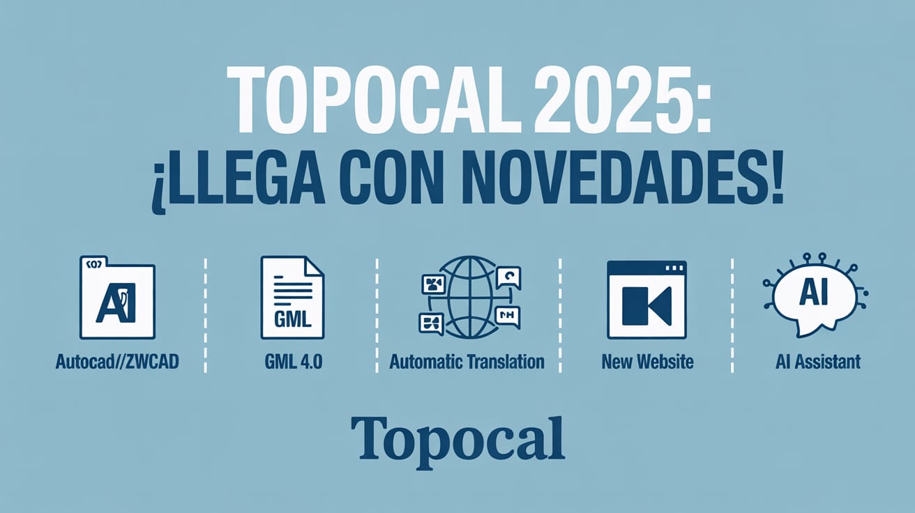 Novedades de TopoCal 2025: Compatibilidad con AutoCAD y ZWCAD